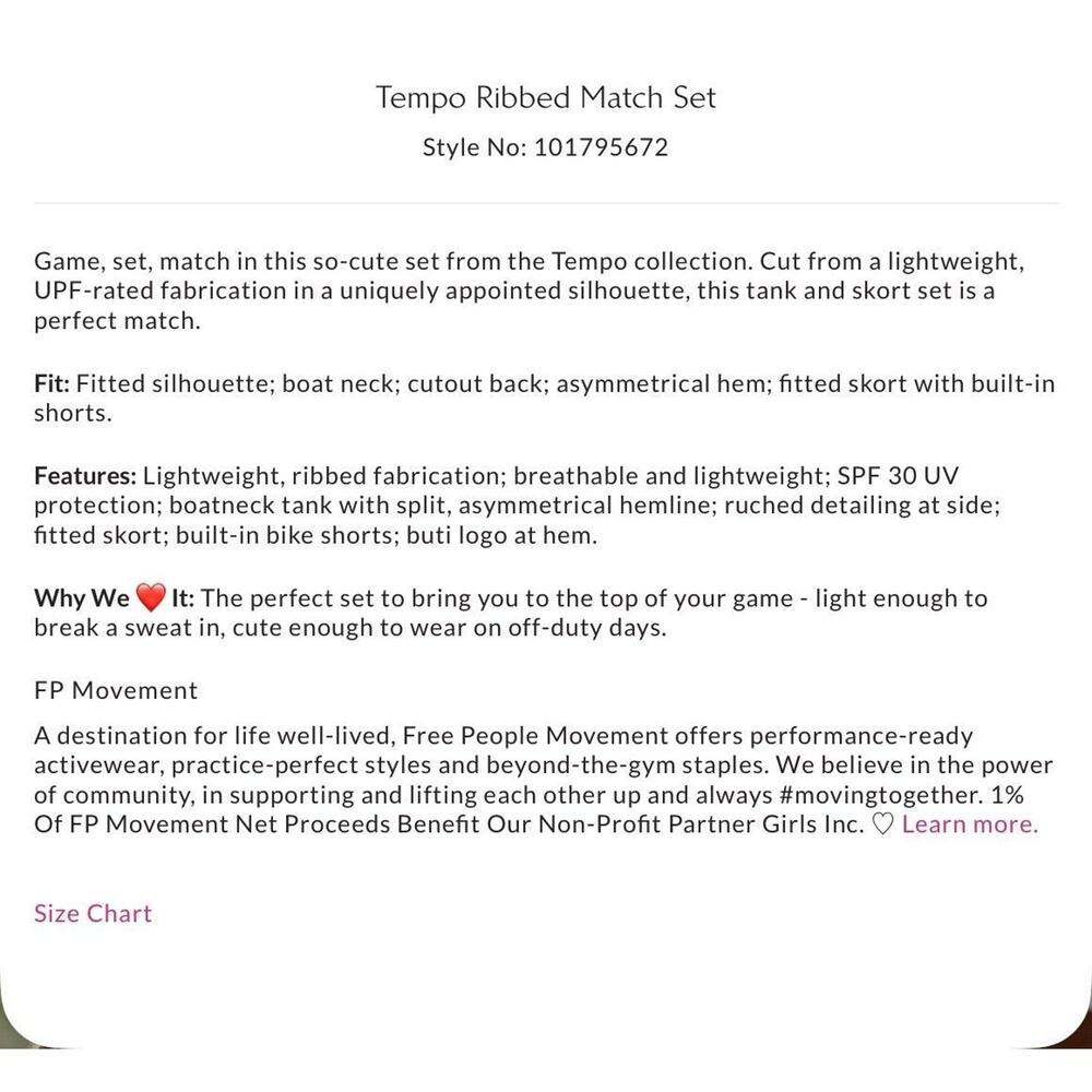 FP Movement Tempo Ribbed Match Set in White Size M - Picture 4 of 4